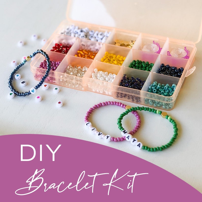 DIY Craft Kit  Makes 20 Bracelets  Initial Letter Word image 0