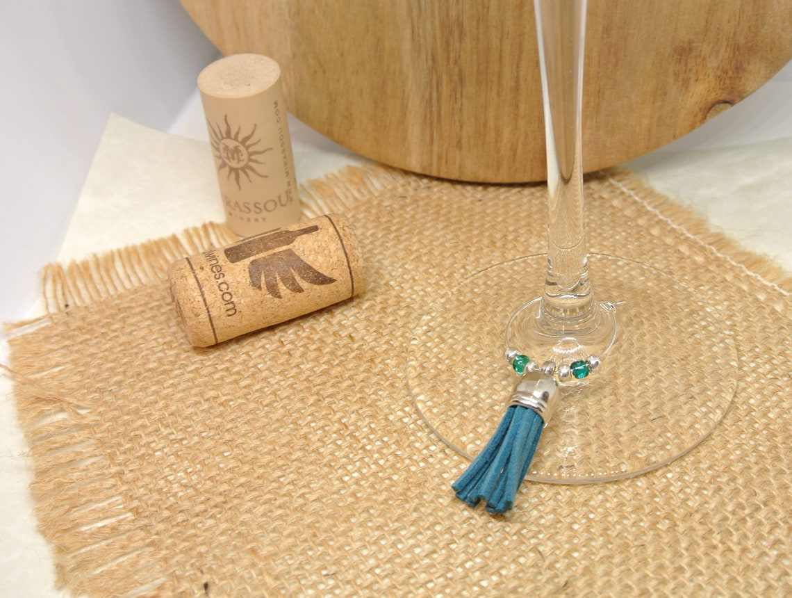 Wine Glass Charms, Colorful Tassel Beaded Wine Glass Charms, Wine Charm