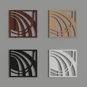 Arc | Fichiers de découpe numériques, motif géométrique de carrelage mural, conception de panneaux découpés au laser