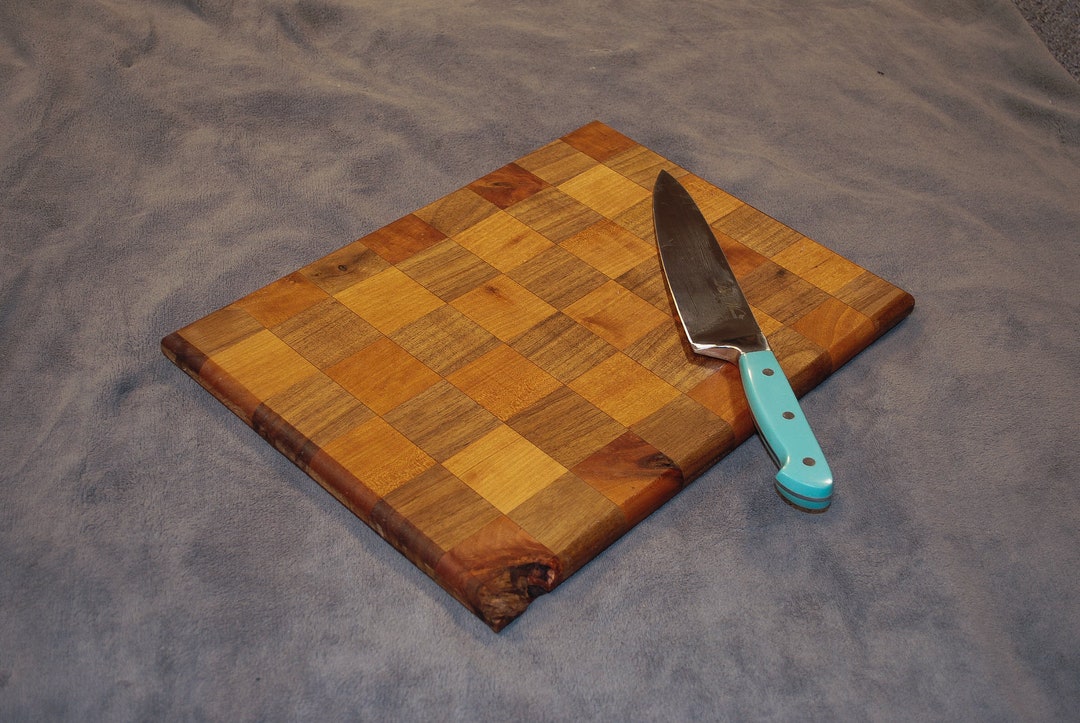 UNIQUE EDGE Checkerboard Cutting Board Etsy UK