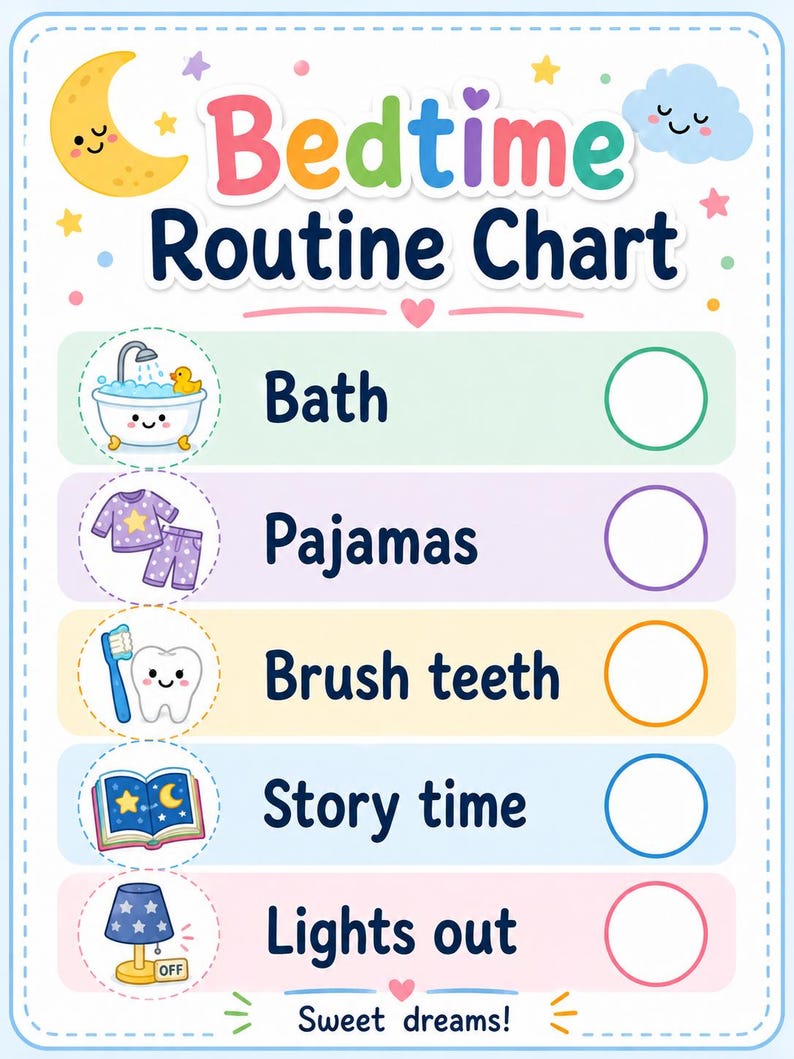 Pyjamas Routine Daily Routine & Behavior Documents - Etsy Canada