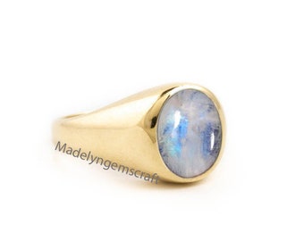 Vintage Moonstone Engagement Ring, Women’s Gold Wedding Ring, Blue Fire Moonstone Ring, Vintage Stylish Ring, Gifts For Men’s,Birthday Gifts