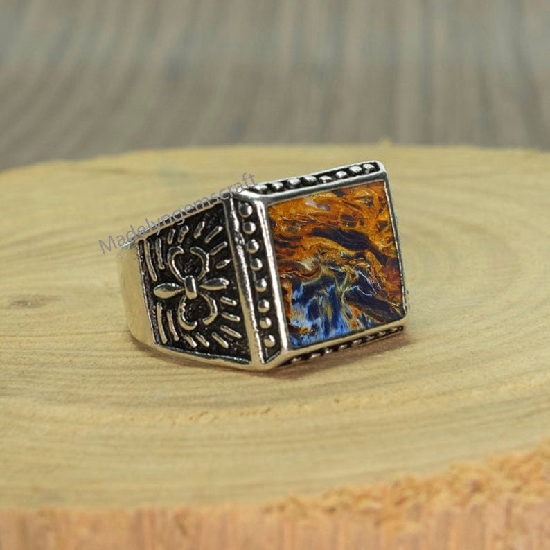 Natural Pietersite Sterling Silver Ring Oxidized Silver - Etsy