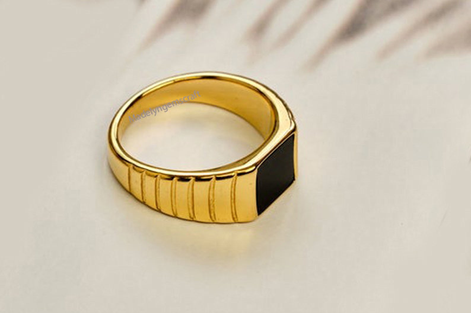 Black Onyx Ring Sterling Silver Ring for Men Black Etsy