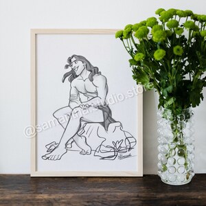 Tarzán - Original Art Pencil Drawing