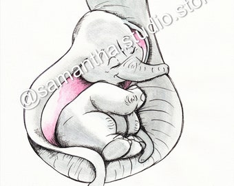 Dumbo - INSTANT DOWNLOAD - Character Printable Art Digital Download