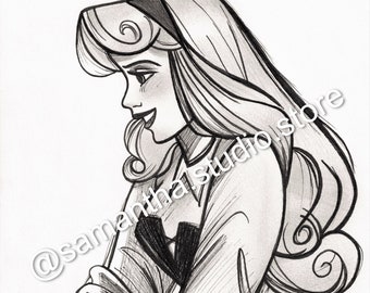 Briar Rose (Aurora Sleeping Beauty) - INSTANT DOWNLOAD - Character Printable Art Digital Download