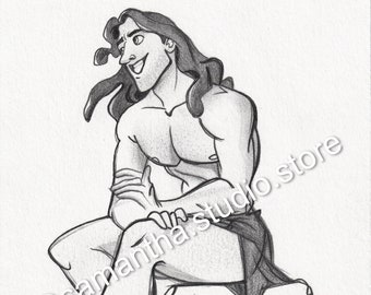Tarzan - INSTANT DOWNLOAD - Character Printable Art Digital Download
