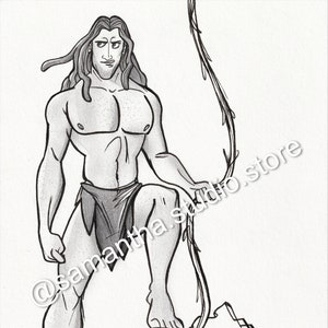 Tarzan, King of Apes - INSTANT DOWNLOAD - Character Printable Art Digital Download