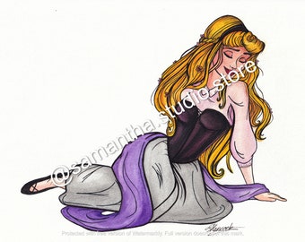 Briar Rose (Aurora Sleeping Beauty) - INSTANT DOWNLOAD - Character Printable Art Digital Download