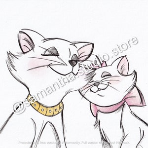 Duchess and Marie (The Aristocats) - INSTANT DOWNLOAD - Character Printable Art Digital Download