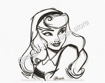 Briar Rose (Aurora Sleeping Beauty) - INSTANT DOWNLOAD - Character Printable Art Digital Download