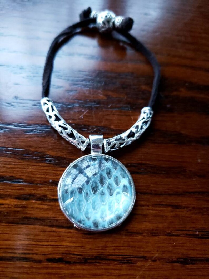 Real snake shed beaded bracelet light blue colored Etsy