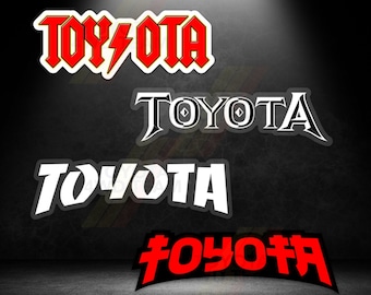 Toyota Rock Band Style Vinyl Sticker - Car Decal