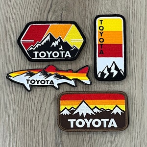 TOYOTA Sticker Retro Tacoma 4Runner Land Cruiser FJ Rav4 Set Of 2 JDM, Blue 8 In - Foto 9