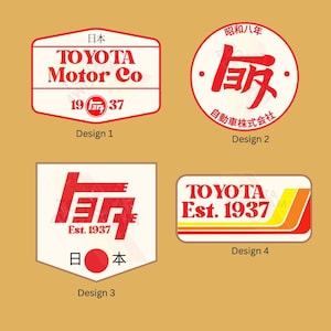 Toyota Heritage Collection vinile adesivo/decalcomania TRD Tacoma Tundra con scritta giapponese-Tacoma Tundra 4WD TRD 4x4 giapponese vintage retro logo