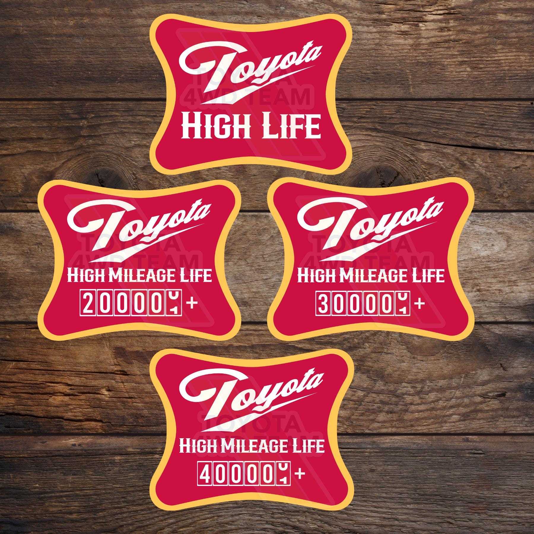 Toyota High Life Vinyl Decal: 4WD Retro Mileage Club Sticker - Etsy