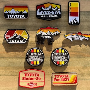 Toyota 4WD Velcro Patches - Tacoma Tundra SR5 4WD TRD 4x4 4Runner FJ Cruiser Japanese Vintage Retro Outdoor
