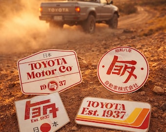 Calcomanía de vinilo de la colección Toyota Heritage: logotipo retro japonés TRD