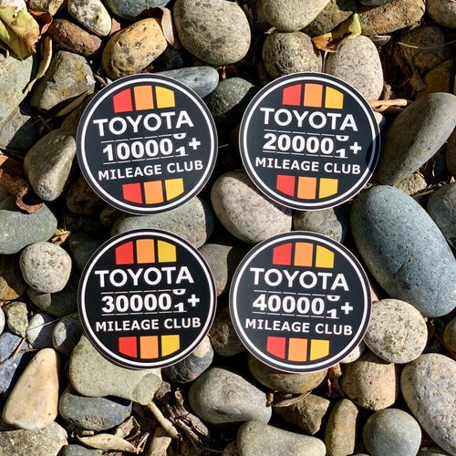 Toyota 100k High Mile Club Sticker – Fits Tundra, Tacoma, SR5, 4X4, 4Runner, FJ Cruiser, TRD – Camping Theme Bumper Decal