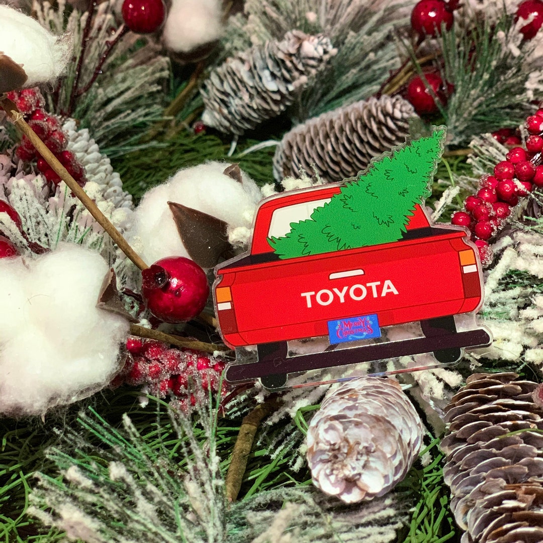 Toyota Red Truck Holidays Tailgate Ornament Tundra SR5 4WD TRD