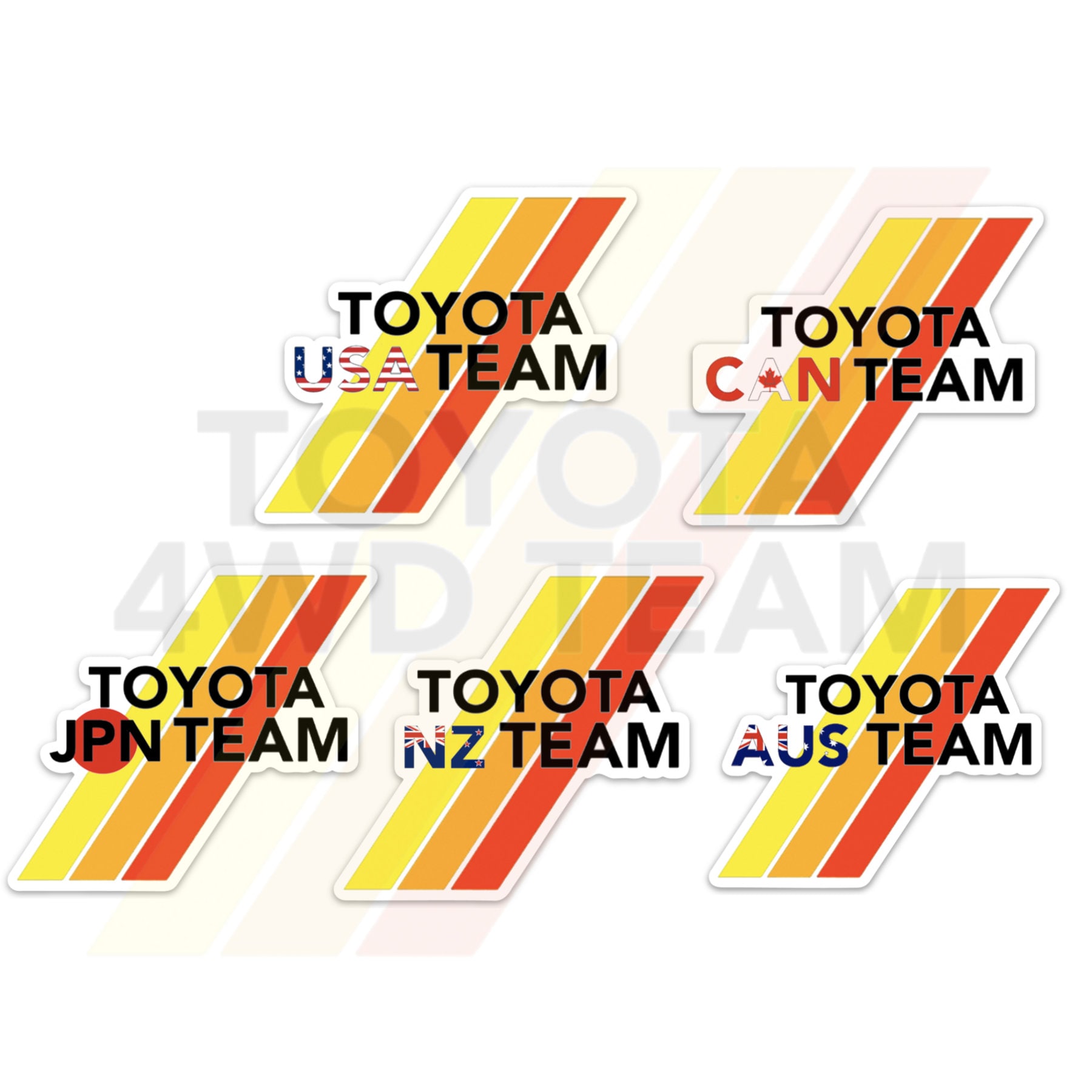 Toyota International Team Vinyl Decal: Retro Japanese Car Sticker 