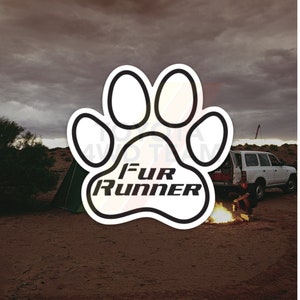 Toyota FurRunner Vinyl Decal: Dog Paw Print 4WD Sticker