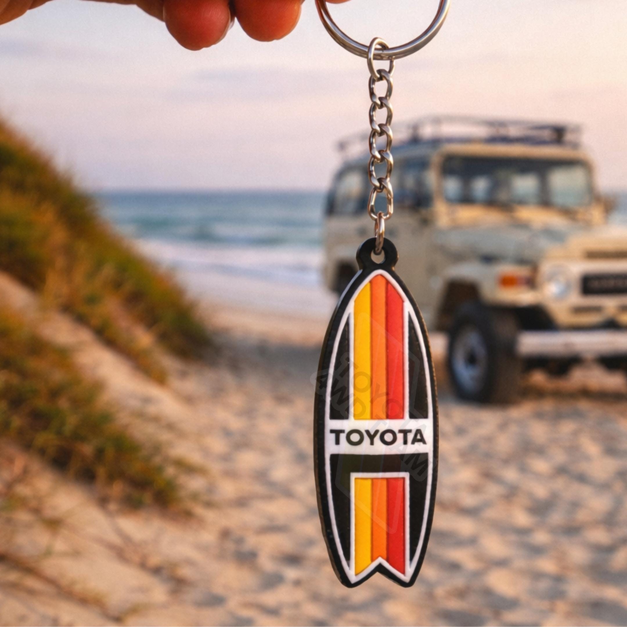 Toyota Surfboard Keychain: Retro Japanese Car Logo - Etsy