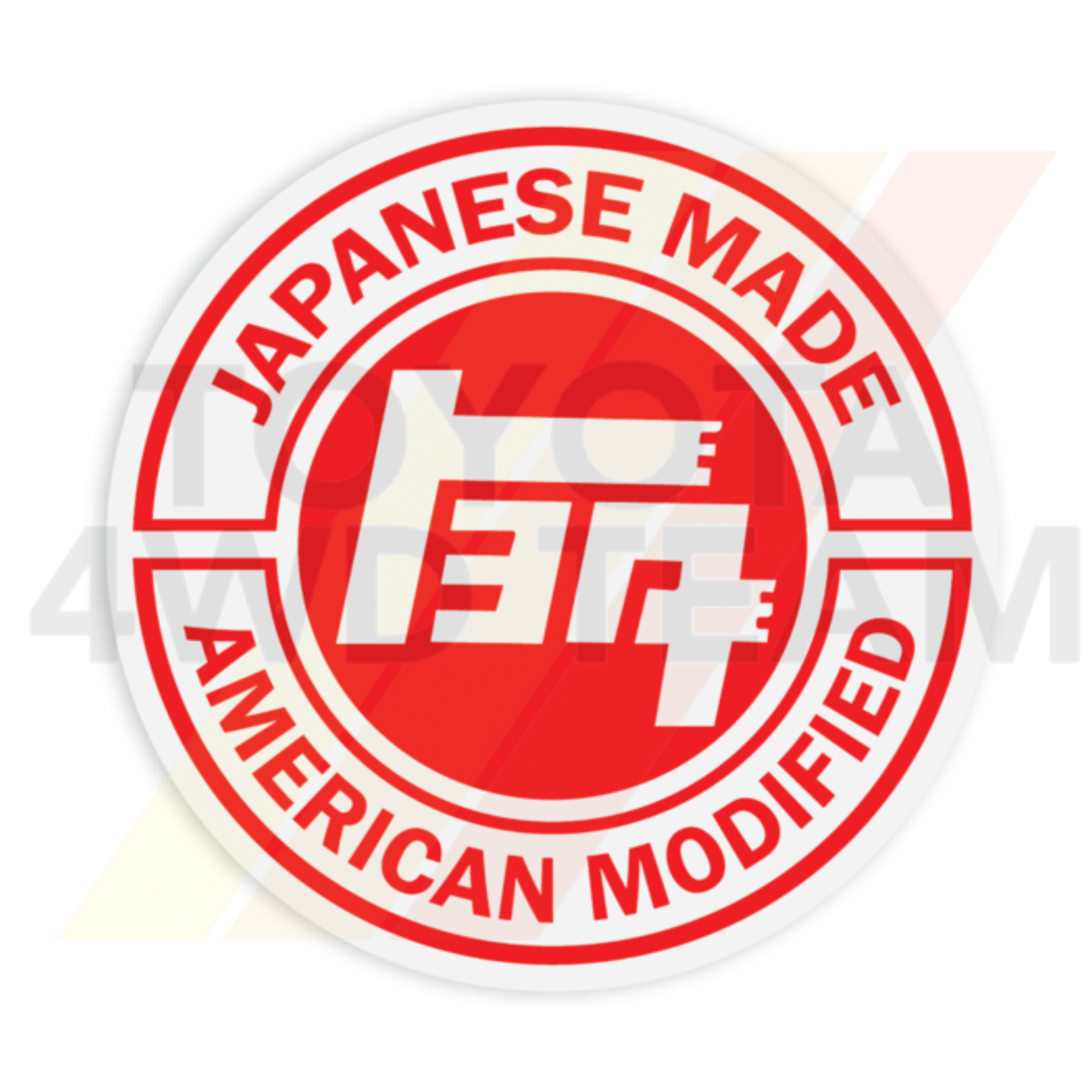 トヨタ レトロ TEQ ロゴ ビニールステッカー - 日本製 アメリカ製改造