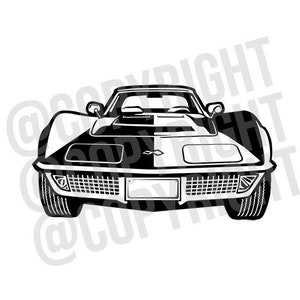 Chevrolet Corvette 1970 Stingray 188 .SVG .PNG 4k