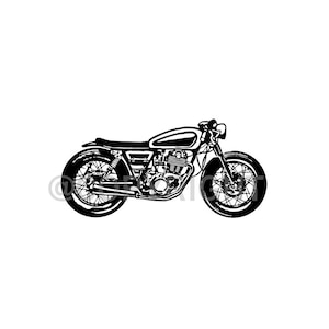 Classic Cafe Racer Bike Vector Design .SVG .PNG