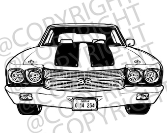 Chevelle SS 1970 .SVG .PNG 4K File