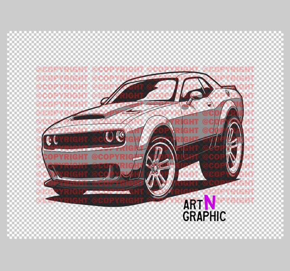 t　オーダー刺繍アート作品　DODGE CHALLENGER AUTOart 1/18 ダッジ チャレンジャー R/T スキャットパック