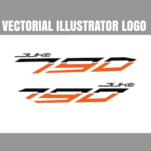 1: 1 Herzog 790 Logo-Vektorgrafik | AI-Format | Sticker Vorlage | Pre-Sized für Tankverkleidungen | Nur für den persönlichen Gebrauch | Sofort Download