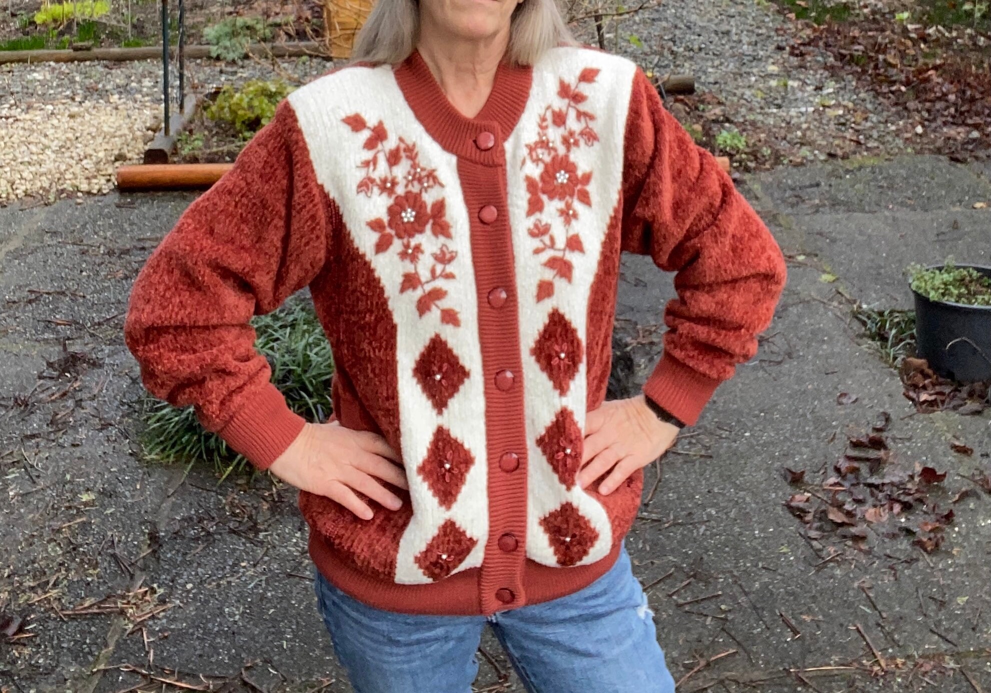 Chenille Cardigan - Etsy
