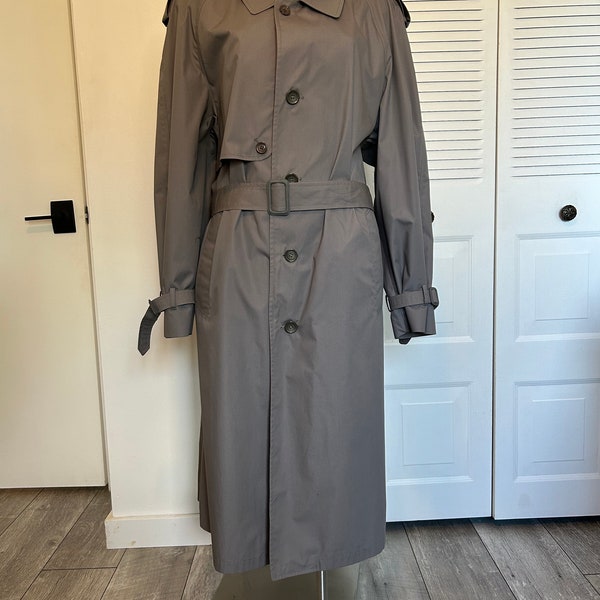 Women's Vintage Beige London Fog Trench Coat Full Length