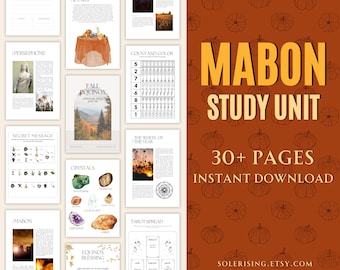 Mabon, Unidad de estudio sobre el equinoccio de otoño, Educación en casa, Recurso para docentes, Imprimible, Aprendizaje, Currículo, Pagano, Educación infantil, DESCARGA INSTANTÁNEA