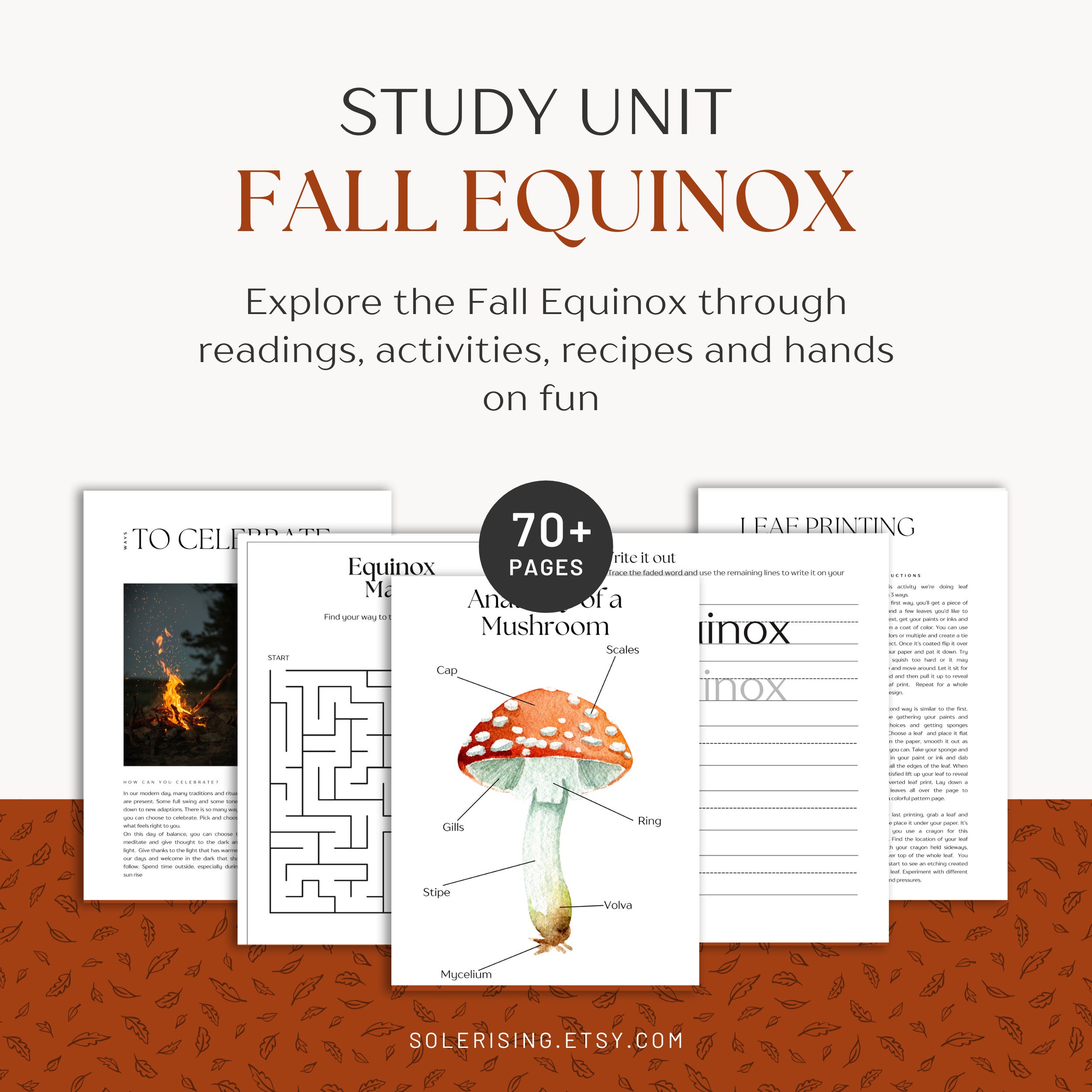 Fall Equinox Study Unit,homeschool,teacher Resource,printable,learning ...