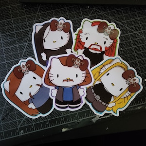 Kitty X Dethklok Metalocalypse Inspired Stickers