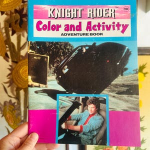 vintage 1983 Knight Rider color and activity adventure book 80s tv memorabilia David Hasselhoff