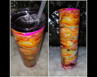 Swirl rosa amarillo naranja verde rojo 30 oz/20 oz vaso