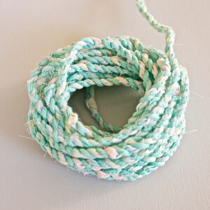 Fabric Twine, Hand Twisted Rag Cord, Recycled Fabric, Repurpose Textile ...