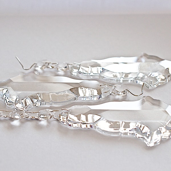 Chandelier Crystal, Classic Pendeloque, 4 Inches, Recycled Chandelier Parts, Home Decor - 1 Piece