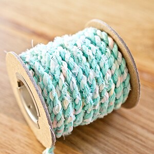 Fabric Twine, Hand Twisted Rag Cord, Recycled Fabric, Repurpose Textile ...
