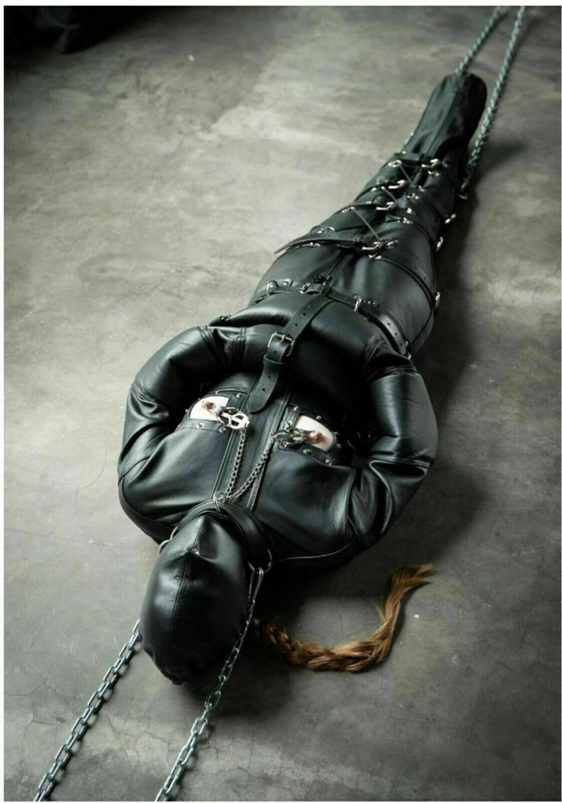 Leather Bondage Bag Sleep Sack BDSM Bodybag Ope