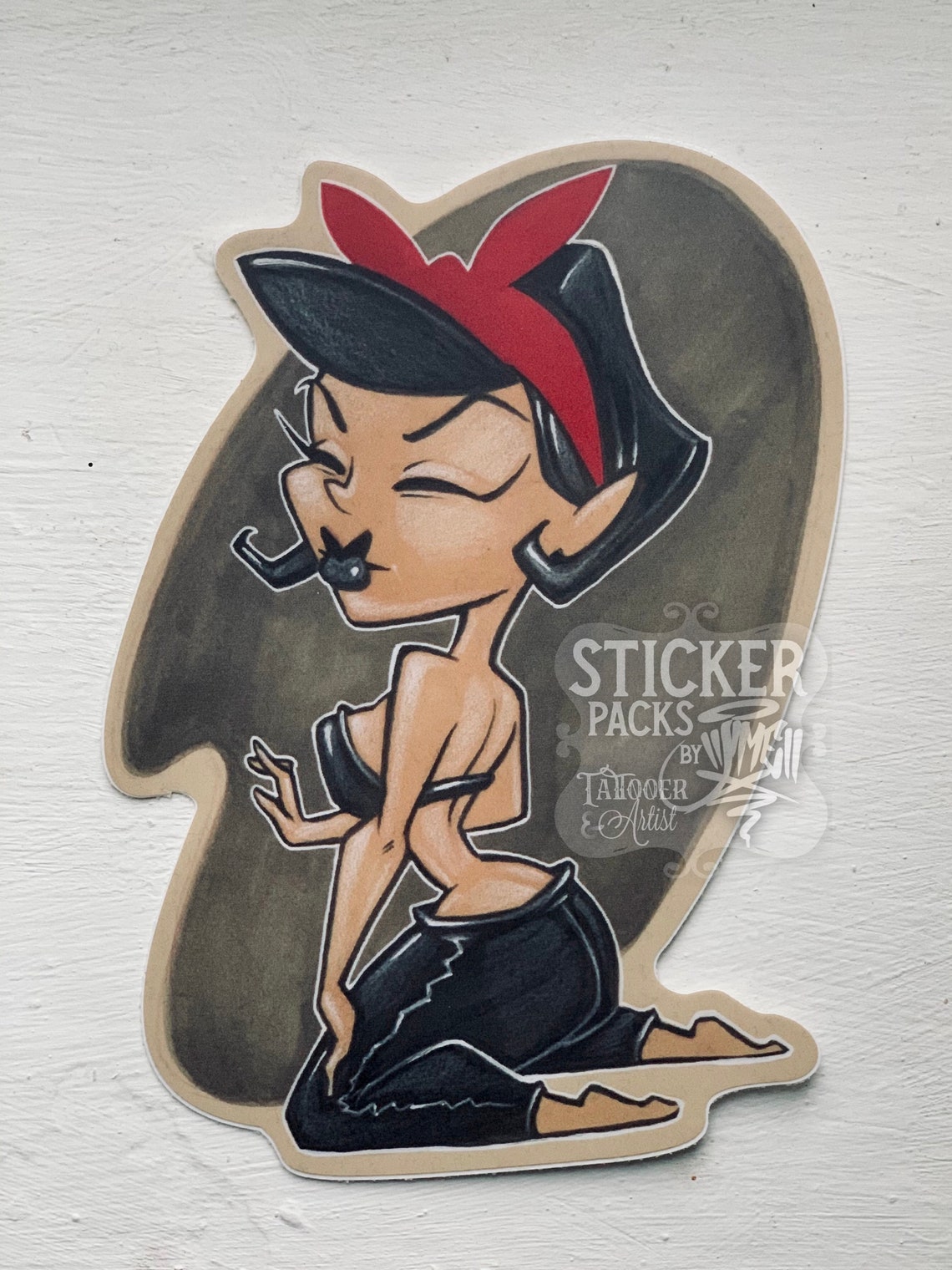 ART STICKER PACK Pinup Ladies 2 Vinyl Sticker Set Etsy