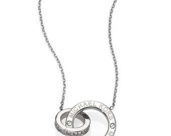 michael kors pave circle necklace