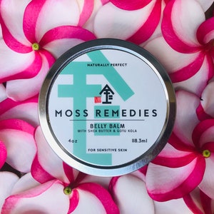 Belly Balm with Shea Butter and Gotu Kola//Reduce stretch marks, relieve itchiness, prenatal skin care, post-natal skin care, belly butter
