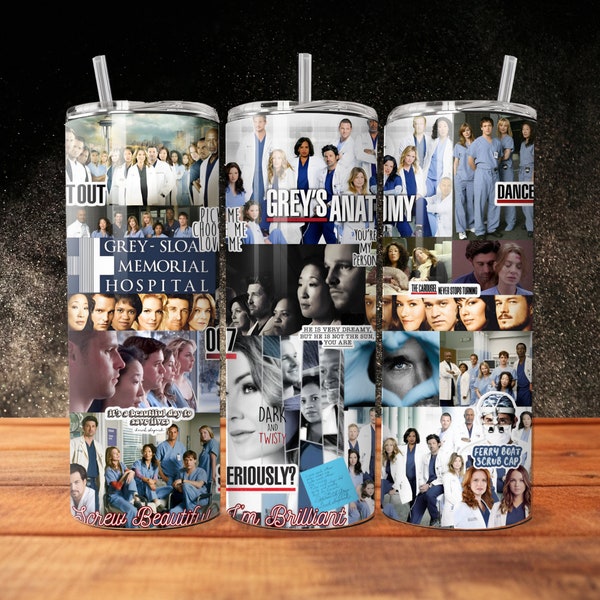 Grey's Anatomy Tumbler Wrap Png