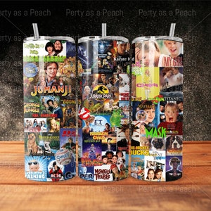 90&#39;s Family Movies Tumbler Wrap/Sublimation Wrap/Waterslide/PNG